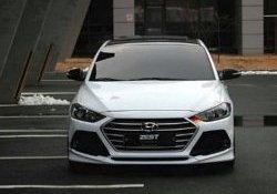 5 999 р. Накладка на передний бампер AD Zest Style Hyundai Elantra AD дорестайлинг (2016-2019) (Неокрашенная)  с доставкой в г. Майкоп. Увеличить фотографию 2