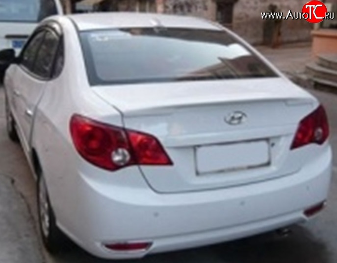 2 049 р. Лип спойлер M-VRS Hyundai Elantra HD (2006-2011) (Неокрашенный)  с доставкой в г. Майкоп