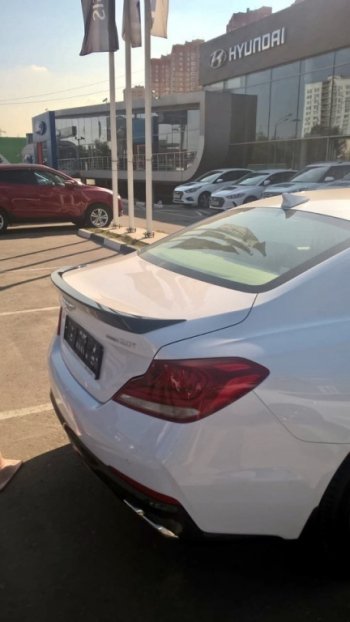 7 949 р. Спойлер на багажник АвтоКрат Hyundai Genesis DH седан рестайлинг (2014-2017) (Неокрашенный)  с доставкой в г. Майкоп. Увеличить фотографию 3