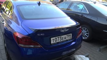 7 949 р. Спойлер на багажник АвтоКрат Hyundai Genesis DH седан рестайлинг (2014-2017) (Неокрашенный)  с доставкой в г. Майкоп. Увеличить фотографию 4