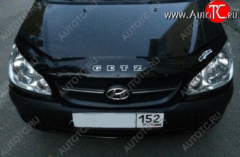 999 р. Дефлектор капота Russtal Hyundai Getz TB хэтчбэк 5 дв. рестайлинг (2005-2010)  с доставкой в г. Майкоп