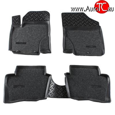 4 699 р. Комплект ковриков в салон Aileron 4 шт. (полиуретан, покрытие Soft)  Hyundai i20  PB (2008-2012) хэтчбэк дорестайлинг  с доставкой в г. Майкоп