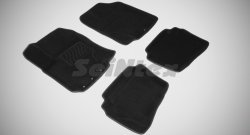 Износостойкие коврики в салон SeiNtex Premium 3D 4 шт. (ворсовые, черные) Hyundai i20  PB (2008-2012) хэтчбэк дорестайлинг