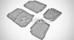 Износостойкие коврики в салон SeiNtex Premium 3D 4 шт. (ворсовые, серые) Hyundai i20  PB (2008-2012) хэтчбэк дорестайлинг