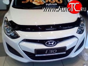 3 299 р. Дефлектор капота NovLine Hyundai I30 2 GD дорестайлинг, хэтчбэк 5 дв. (2011-2015)  с доставкой в г. Майкоп