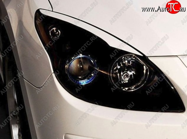 999 р. Реснички на фары CT Hyundai I30 FD универсал дорестайлинг (2007-2010) (Неокрашенные)  с доставкой в г. Майкоп