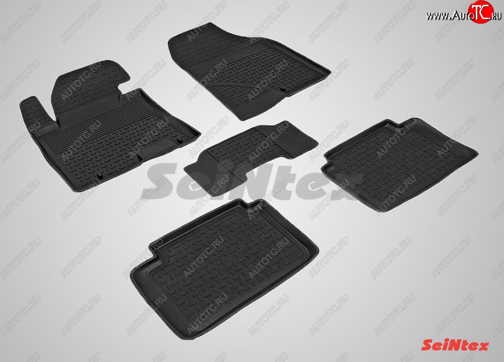 3 099 р. Износостойкие коврики в салон с высоким бортом SeiNtex Premium 4 шт. (резина) Hyundai I30 FD хэтчбек дорестайлинг (2007-2010)  с доставкой в г. Майкоп