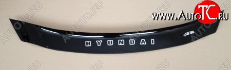 999 р. Дефлектор капота Russtal (короткий) Hyundai I30 2 GD дорестайлинг, хэтчбэк 5 дв. (2011-2015)  с доставкой в г. Майкоп