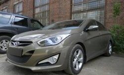 2 099 р. Сетка на бампер Russtal (черная) Hyundai I40 1 VF дорестайлинг седан (2011-2015)  с доставкой в г. Майкоп. Увеличить фотографию 2
