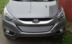 2 199 р. Сетка на бампер Russtal (хром) Hyundai IX35 LM дорестайлинг (2009-2013)  с доставкой в г. Майкоп. Увеличить фотографию 6