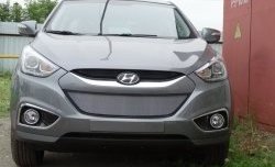 2 199 р. Сетка на бампер Russtal (хром) Hyundai IX35 LM дорестайлинг (2009-2013)  с доставкой в г. Майкоп. Увеличить фотографию 7