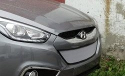 2 199 р. Сетка на бампер Russtal (хром) Hyundai IX35 LM дорестайлинг (2009-2013)  с доставкой в г. Майкоп. Увеличить фотографию 8