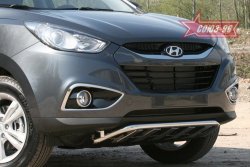 17 369 р. Защита переднего бампера с профилем Souz-96 (d42) Hyundai IX35 LM дорестайлинг (2009-2013)  с доставкой в г. Майкоп. Увеличить фотографию 2