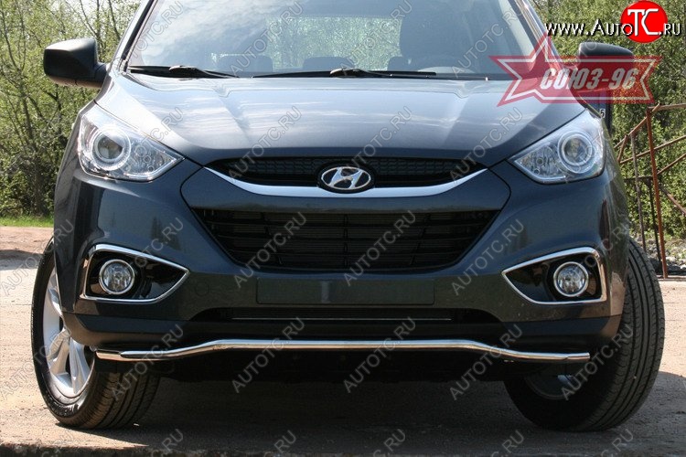 11 339 р. Защита переднего бампера одинарная Souz-96 (d42) Hyundai IX35 LM дорестайлинг (2009-2013)  с доставкой в г. Майкоп