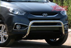 12 914 р. Защита переднего бампера Souz-96 (d60) Hyundai IX35 LM дорестайлинг (2009-2013)  с доставкой в г. Майкоп. Увеличить фотографию 2