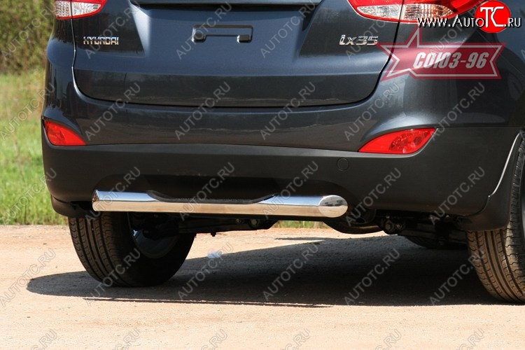 11 609 р. Защита заднего бампера с проступью Souz-96 (d76) Hyundai IX35 LM рестайлинг (2013-2018)  с доставкой в г. Майкоп