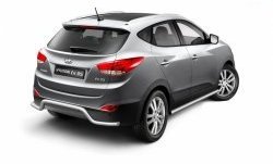 6 899 р. Защита заднего бампера из трубы диаметром 51 мм Petroil Tuning Hyundai IX35 LM рестайлинг (2013-2018) (Нержавеющая полированная сталь)  с доставкой в г. Майкоп. Увеличить фотографию 2