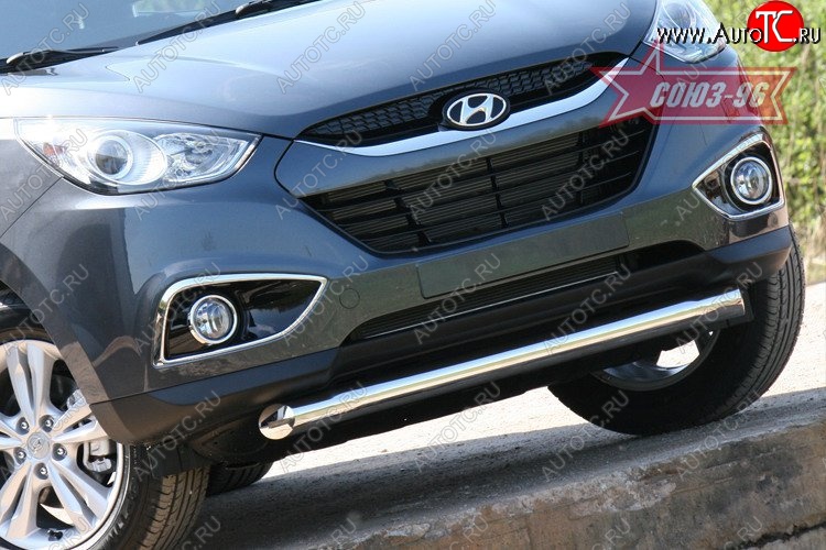 12 914 р. Защита переднего бампера одинарная Souz-96 (d76) Hyundai IX35 LM дорестайлинг (2009-2013)  с доставкой в г. Майкоп