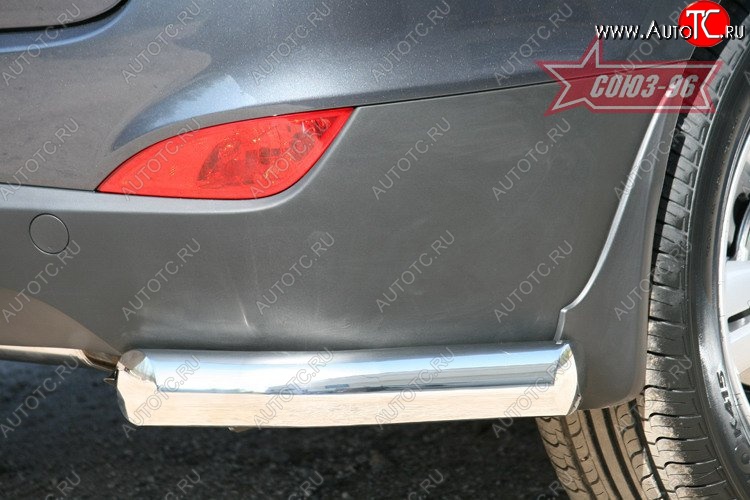 2 564 р. Защита заднего бампера из боковых уголков Souz-96 (d76) Hyundai IX35 LM рестайлинг (2013-2018)  с доставкой в г. Майкоп