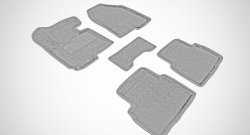 Износостойкие коврики в салон SeiNtex Premium 3D 4 шт. (ворсовые, серые) Hyundai IX35  LM (2009-2018) дорестайлинг, рестайлинг