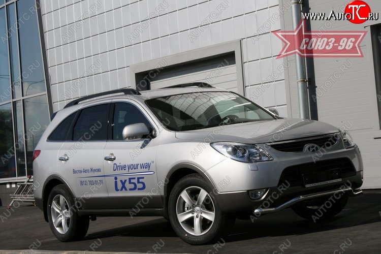 12 329 р. Защита переднего бампера одинарная Souz-96 (d60) Hyundai IX55 EN (2006-2013)  с доставкой в г. Майкоп