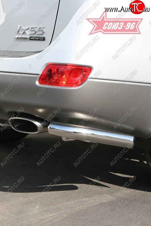 8 099 р. Защита заднего бампера из боковых уголков Souz-96 (d60) Hyundai IX55 EN (2006-2013)  с доставкой в г. Майкоп