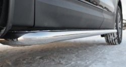 24 649 р. Широкая защита порогов SLITKOFF  Hyundai Santa Fe  DM (2012-2016) дорестайлинг  с доставкой в г. Майкоп. Увеличить фотографию 3