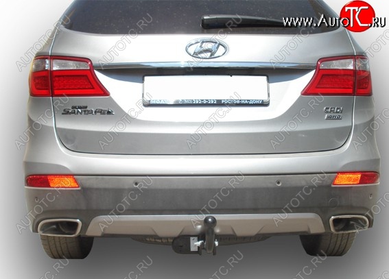 8 999 р. Фаркоп Лидер Плюс (до 1300 кг) Hyundai Santa Fe DM рестайлинг (2015-2019) (Без электропакета)  с доставкой в г. Майкоп