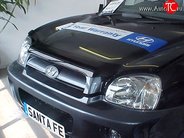 2 499 р. Дефлектор капота NovLine Hyundai Santa Fe SM (2000-2012)  с доставкой в г. Майкоп