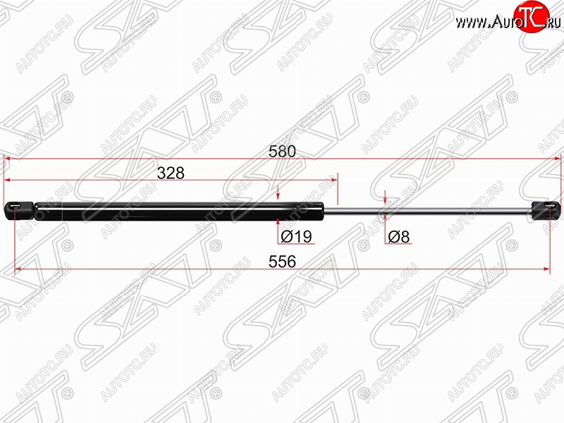 659 р. Упор крышки багажника SAT (газовый) Hyundai Santa Fe SM (2000-2012)  с доставкой в г. Майкоп