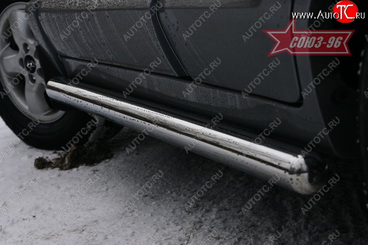 15 614 р. Защита порогов Souz-96 (d76) Hyundai Santa Fe SM (2000-2012)  с доставкой в г. Майкоп
