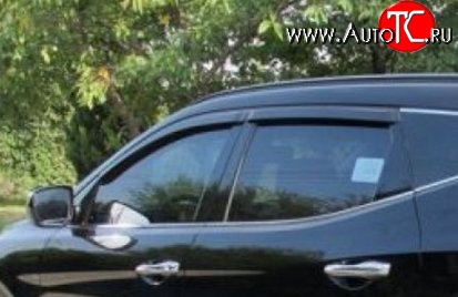 999 р. Комплект дефлекторов окон (ветровиков) 4 шт. Russtal Hyundai Santa Fe DM дорестайлинг (2012-2016)  с доставкой в г. Майкоп