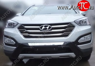14 399 р. Накладка на передний бампер CT v2 Hyundai Santa Fe DM дорестайлинг (2012-2016) (Неокрашенная)  с доставкой в г. Майкоп