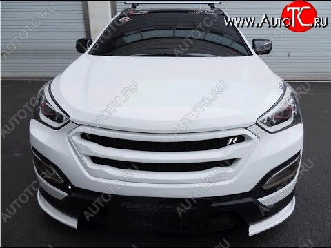 7 949 р. Решетка радиатора ROADRUNS DESIGN Hyundai Santa Fe DM дорестайлинг (2012-2016) (без сетки, Неокрашенная)  с доставкой в г. Майкоп