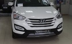 1 539 р. Сетка на бампер Russtal (хром) Hyundai Santa Fe DM дорестайлинг (2012-2016)  с доставкой в г. Майкоп. Увеличить фотографию 2