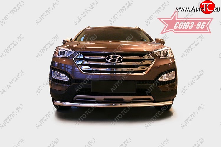 12 779 р. Защита переднего бампера одинарная Souz-96 (d60) Hyundai Santa Fe DM дорестайлинг (2012-2016)  с доставкой в г. Майкоп