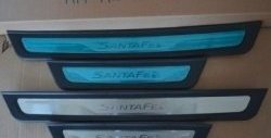 5 949 р. Узкие накладки на порожки автомобиля СТ Hyundai Santa Fe DM дорестайлинг (2012-2016)  с доставкой в г. Майкоп. Увеличить фотографию 2