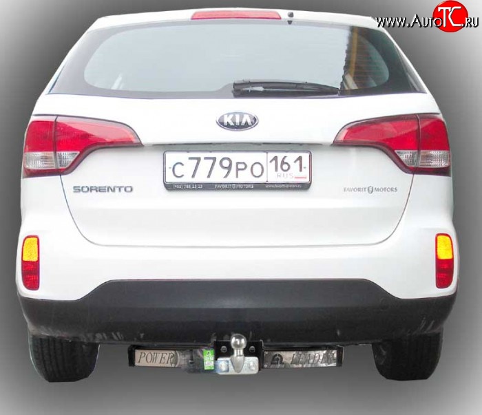 9 749 р. Фаркоп Лидер Плюс (с нерж. пластиной) Hyundai Santa Fe DM дорестайлинг (2012-2016) (Без электропакета)  с доставкой в г. Майкоп