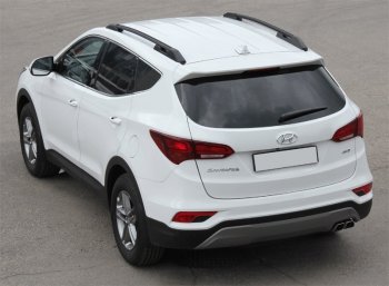 9 249 р. Комплект рейлингов АПС  Hyundai Santa Fe  DM (2012-2019) дорестайлинг, рестайлинг (Черные, без поперечин)  с доставкой в г. Майкоп. Увеличить фотографию 4