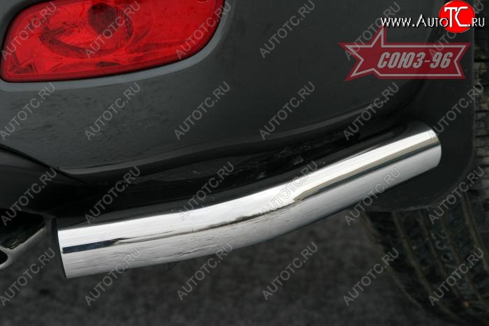 7 244 р. Защита заднего бампера из боковых уголков Souz-96 (d60) Hyundai Santa Fe CM дорестайлинг (2006-2009)  с доставкой в г. Майкоп