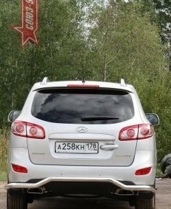11 159 р. Защита заднего бампера Souz-96 (d60) Hyundai Santa Fe CM рестайлинг (2009-2012)  с доставкой в г. Майкоп. Увеличить фотографию 3