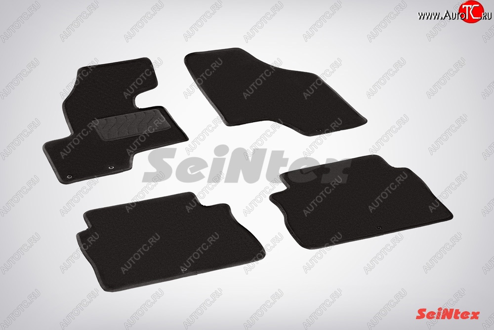 2 999 р. Износостойкие коврики в салон SeiNtex Premium LUX 4 шт. (ворсовые) Hyundai Santa Fe CM рестайлинг (2009-2012)  с доставкой в г. Майкоп