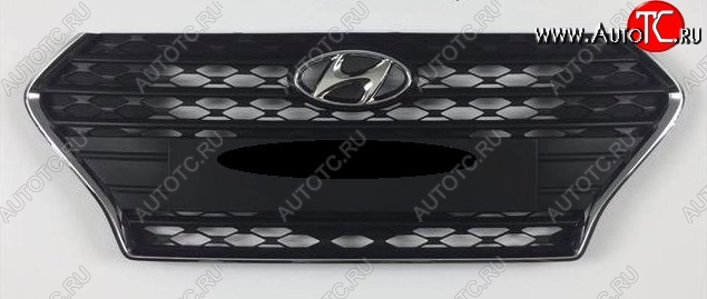 18 499 р. Решётка радиатора Стандарт Hyundai Solaris HCR седан дорестайлинг (2017-2020)  с доставкой в г. Майкоп