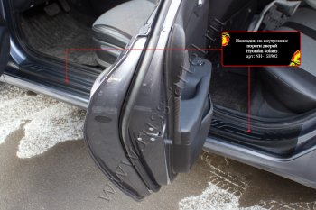2 499 р. Накладки порогов в дверной проем на RA Hyundai Solaris HCR седан рестайлинг (2020-2022) (Комплект (4 шт.))  с доставкой в г. Майкоп. Увеличить фотографию 3