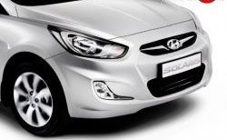 Передний бампер Стандартный Hyundai Solaris RBr седан дорестайлинг (2010-2014) (Окрашенный)