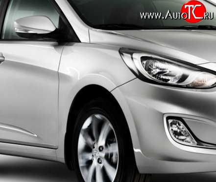 4 299 р. Переднее правое крыло Стандартное Hyundai Solaris RBr хэтчбэк дорестайлинг (2010-2014) (Окрашенное)  с доставкой в г. Майкоп