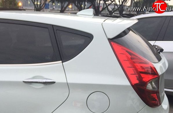 3 199 р. Спойлер (хетчбек) M-VRS Hyundai Solaris RBr седан рестайлинг (2014-2017) (Неокрашенный)  с доставкой в г. Майкоп