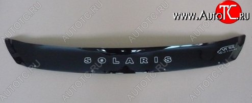 999 р. Дефлектор капота Russtal (короткий) Hyundai Solaris RBr хэтчбэк дорестайлинг (2010-2014)  с доставкой в г. Майкоп