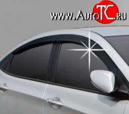 629 р. Комплект дефлекторов окон (ветровиков) 4 шт. (хетчбек) Novline Hyundai Solaris RBr хэтчбэк рестайлинг (2014-2017)  с доставкой в г. Майкоп