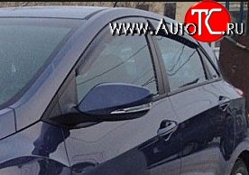 999 р. Комплект дефлекторов окон (ветровиков) 4 шт. (хетчбек) Russtal Hyundai Solaris RBr хэтчбэк рестайлинг (2014-2017)  с доставкой в г. Майкоп
